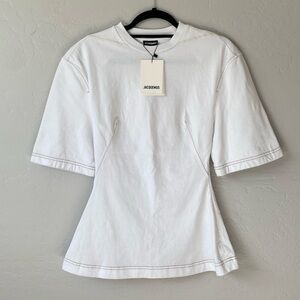NWT Jacquemus Le T-Shirt Camisa White Short Sleeve Tee